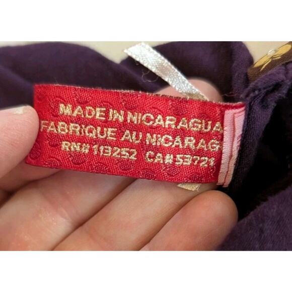 VTG Apple Bottoms Shirt Adult 2X Purple Long Sleeve Women's Deep V Back Y2K - Picture 5 of 9